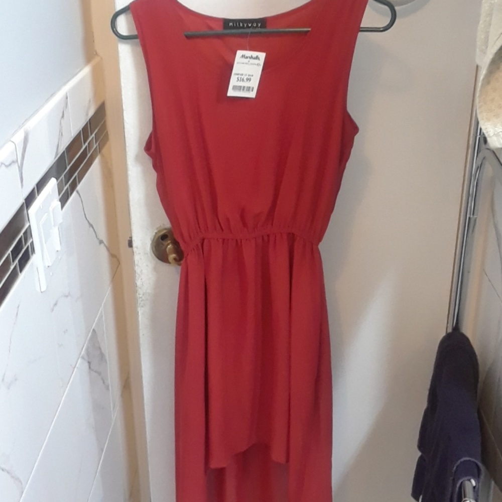 Beautiful Red Hi-Lo Dress